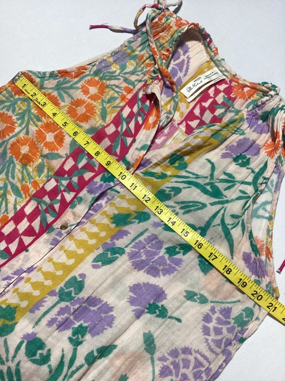 Anthropologie Ellen Merchant Multicolor Floral Patchwork Dress - Picture 9 of 13